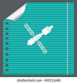 Satellite sign icon, vector illustration. 