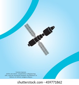 Satellite sign icon, vector illustration
