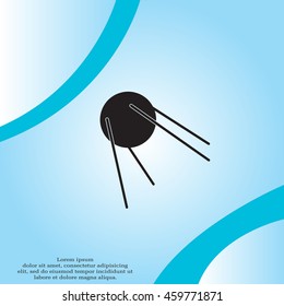 Satellite sign icon, vector illustration. Flat design style
