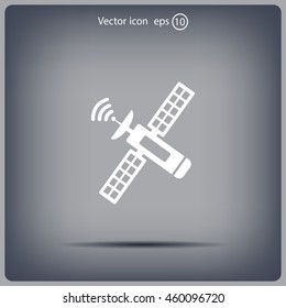 Satellite sign icon, vector illustration. Flat design style