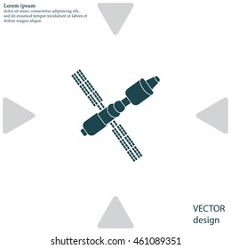 Satellite sign icon, vector illustration. 