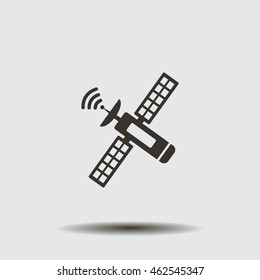 Satellite sign icon, vector illustration. Flat design style