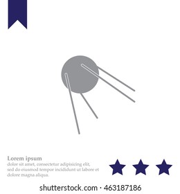 Satellite sign icon, vector illustration. Flat design style
