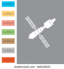 Satellite sign icon, vector illustration. 