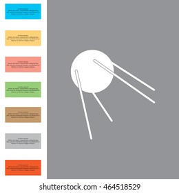 Satellite sign icon, vector illustration. Flat design style