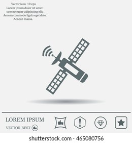 Satellite sign icon, vector illustration. Flat design style