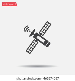 Satellite sign icon, vector illustration. Flat design style