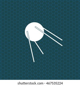 Satellite sign icon, vector illustration. Flat design style