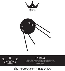 Satellite sign icon, vector illustration. Flat design style