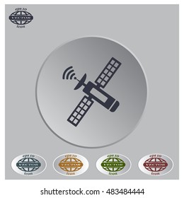 Satellite sign icon, vector illustration. Flat design style