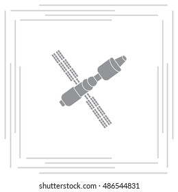 Satellite sign icon, vector illustration. 