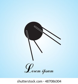 Satellite sign icon, vector illustration. Flat design style