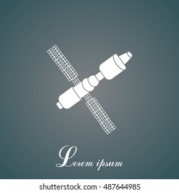 Satellite sign icon, vector illustration