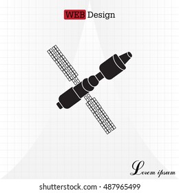Satellite sign icon, vector illustration