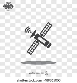 Satellite sign icon, vector illustration. Flat design style