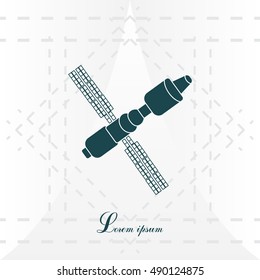 Satellite sign icon, vector illustration