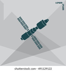 Satellite sign icon, vector illustration. 