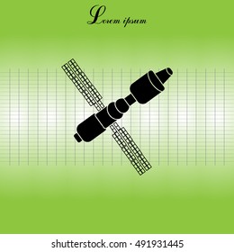 Satellite sign icon, vector illustration