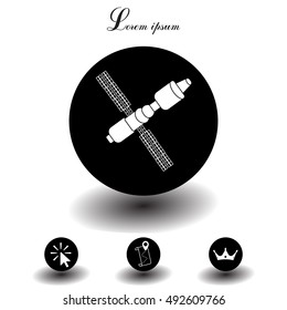 Satellite sign icon, vector illustration