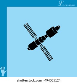 Satellite sign icon, vector illustration. 