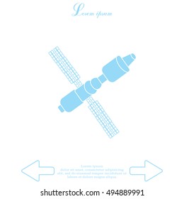 Satellite sign icon, vector illustration