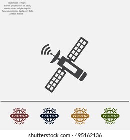 Satellite sign icon, vector illustration. Flat design style