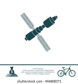 Satellite sign icon, vector illustration