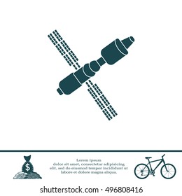 Satellite sign icon, vector illustration. 