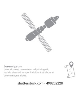 Satellite sign icon, vector illustration