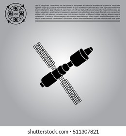Satellite sign icon, vector illustration