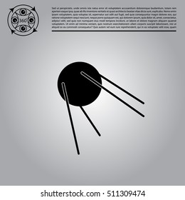 Satellite sign icon, vector illustration. Flat design style