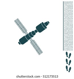 Satellite sign icon, vector illustration