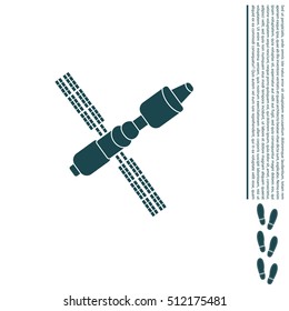 Satellite sign icon, vector illustration. 