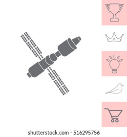 Satellite sign icon, vector illustration. 