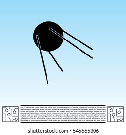 Satellite sign icon, vector illustration. Flat design style