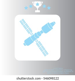 Satellite sign icon, vector illustration. 