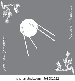 Satellite sign icon, vector illustration. Flat design style