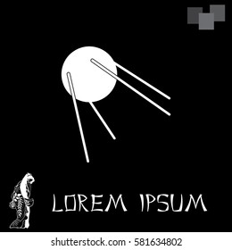 Satellite sign icon, vector illustration. Flat design style