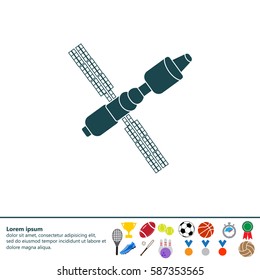 Satellite sign icon, vector illustration