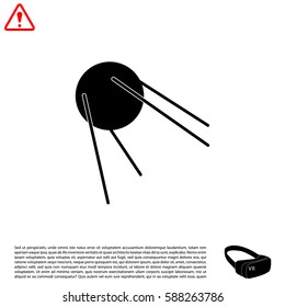 Satellite sign icon, vector illustration. Flat design style
