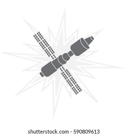 Satellite sign icon, vector illustration. 