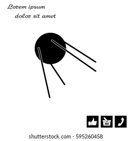 Satellite sign icon, vector illustration. Flat design style