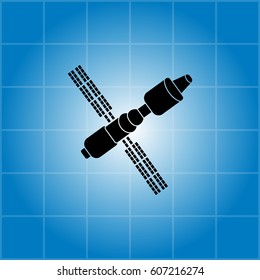 Satellite sign icon, vector illustration. 