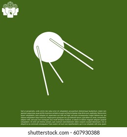 Satellite sign icon, vector illustration. Flat design style