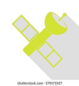 Satellite sign illustration. Pear icon with flat style shadow path.