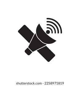 Satellite signal icon symbol,vector illustration design template