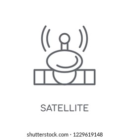 Satellite Signal linear icon. Modern outline Satellite Signal logo concept on white background from Maps and Locations collection. Suitable for use on web apps, mobile apps and print media.