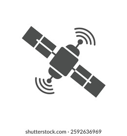 A Satellite With Signals, Representing Ai-Powered Space Technology and Communications