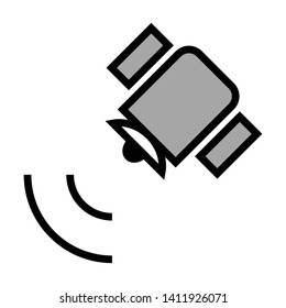 satellite signals simple icon vector