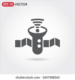 satellite single vector icon on light background